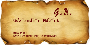 Gázmár Márk névjegykártya